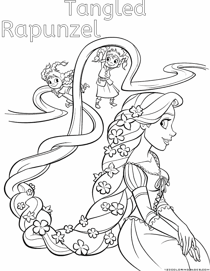 Tangled coloring pages