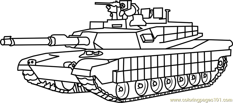 M abrams army tank coloring page for kids