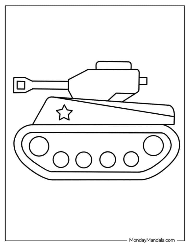 Tank coloring pages free pdf printables