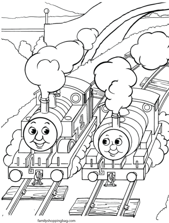 Thomas tank coloring page