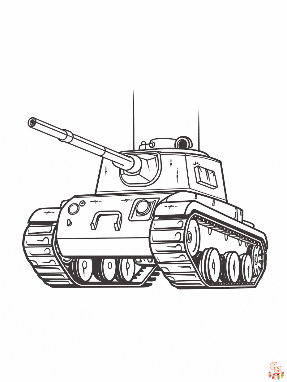 Tank coloring pages for kids