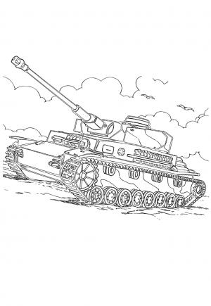 Free printable tank coloring pages for adults and kids