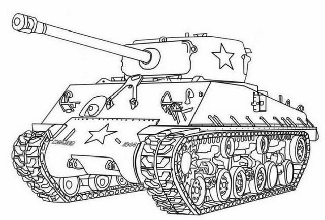 Printable strong and cool tank coloring pages