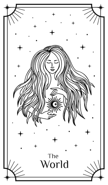 Premium vector tarot cards poster with mystical elements moon and stars vector illustration