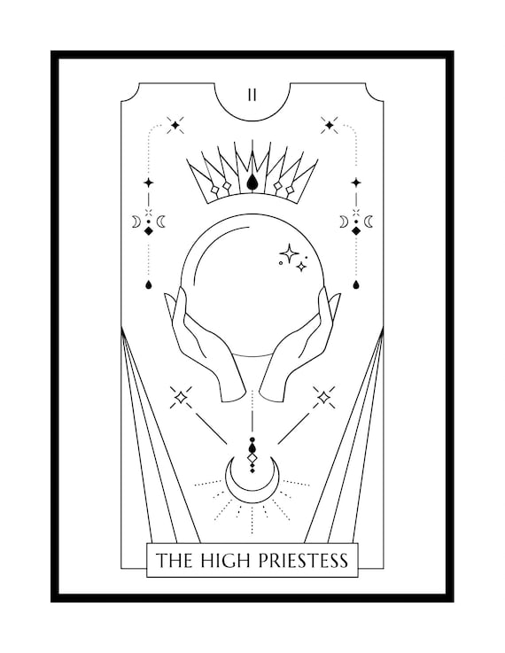 Tarot card coloring pages the major arcana digital file instant download