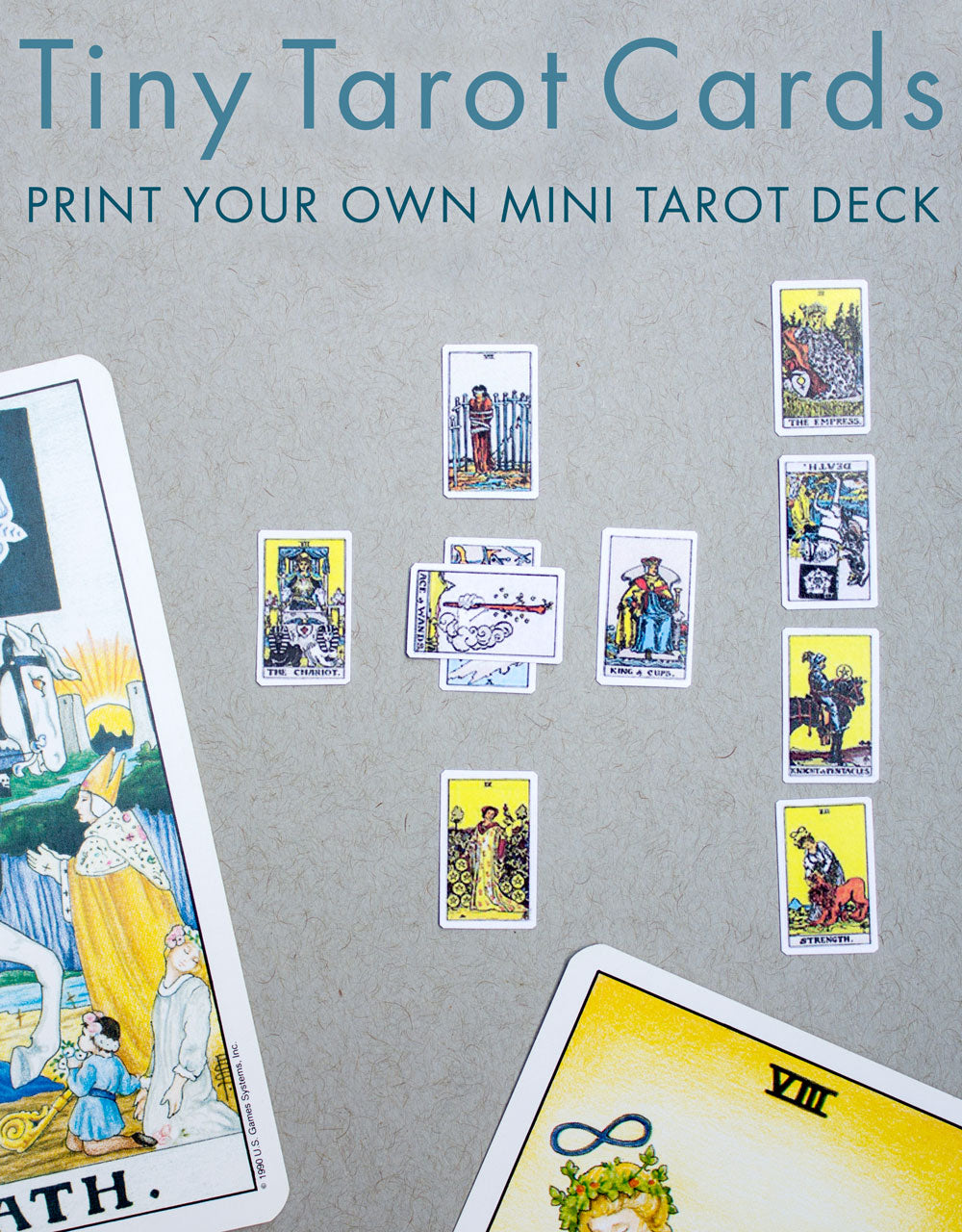 Printable miniature tarot cards â bees knees industries