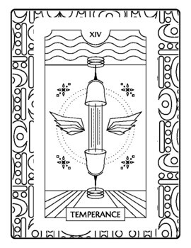 Tarot crads coloring pages for all ages by qetsy tpt