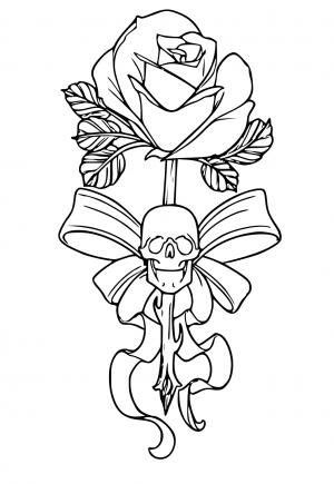 Free printable tattoo coloring pages for adults and kids