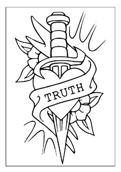 Printable tattoo coloring pages collection your journey to self