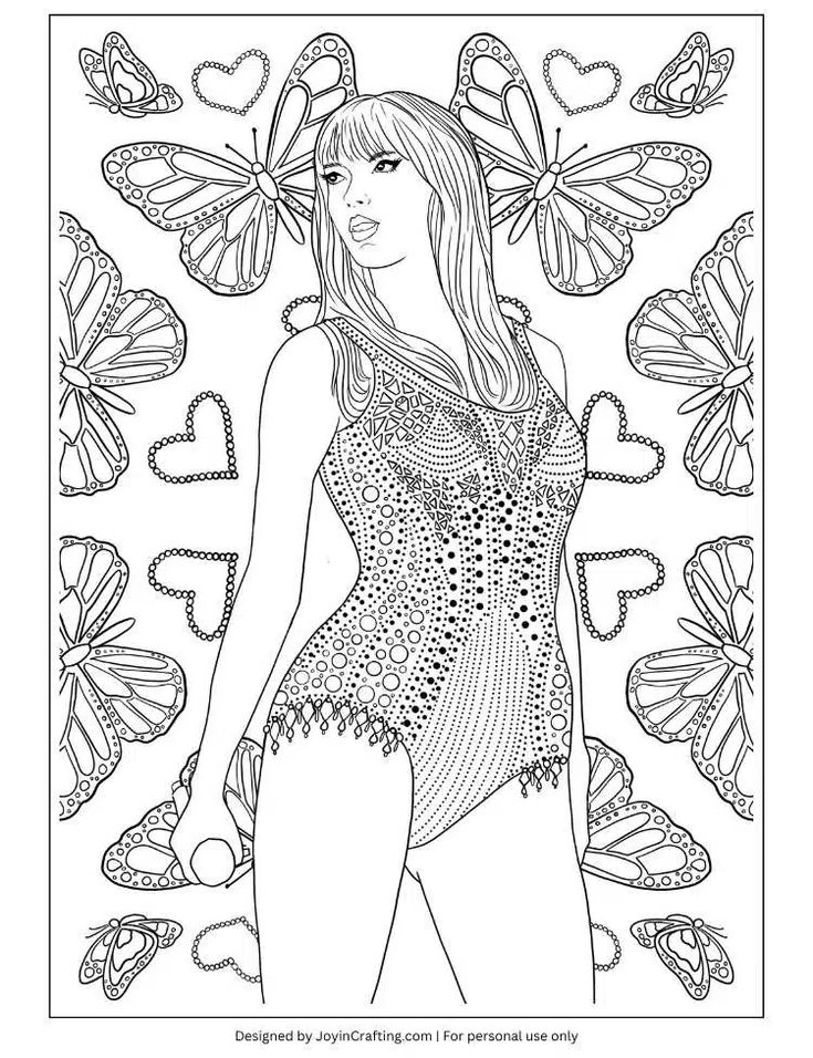 Taylor swift the eras tour coloring and activity printables unofficial taylor swift drawing taylor swift colouring pages