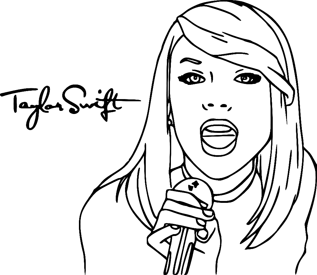 Taylor swift coloring pages printable for free download