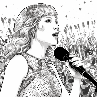 Taylor swift coloring pages