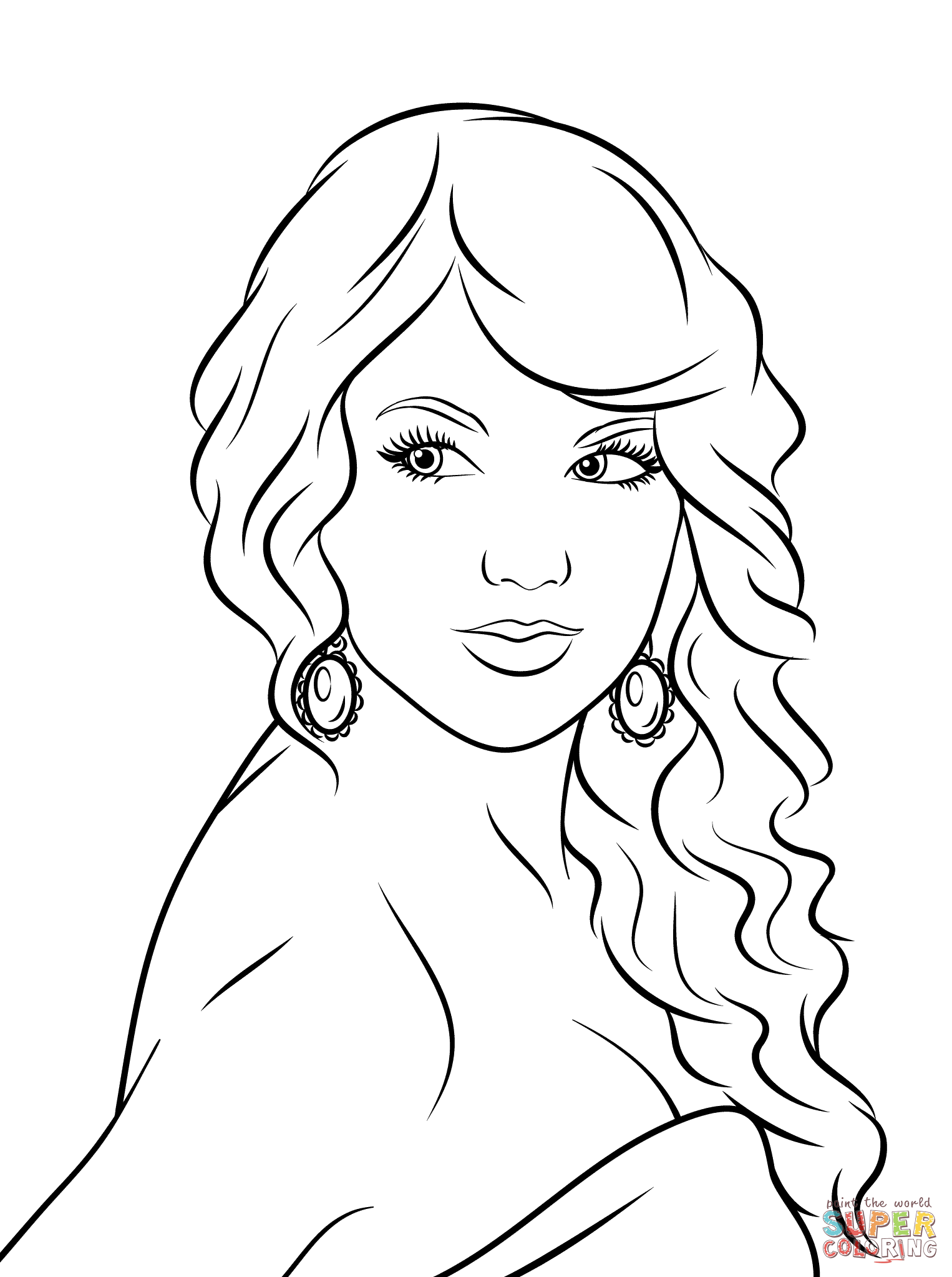 Taylor swift coloring page free printable coloring pages