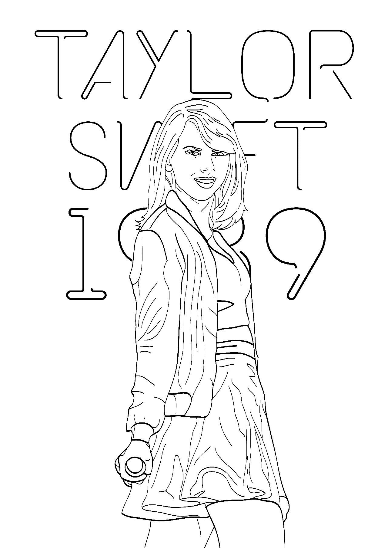 Taylor swift coloring pages printable for free download