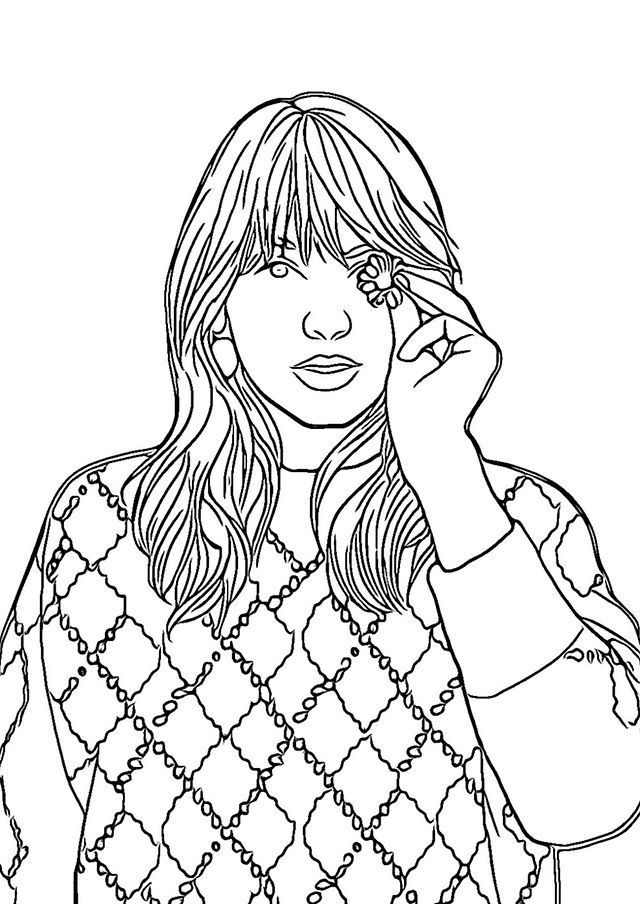 Taylor swift coloring pages for the swiftie in your life