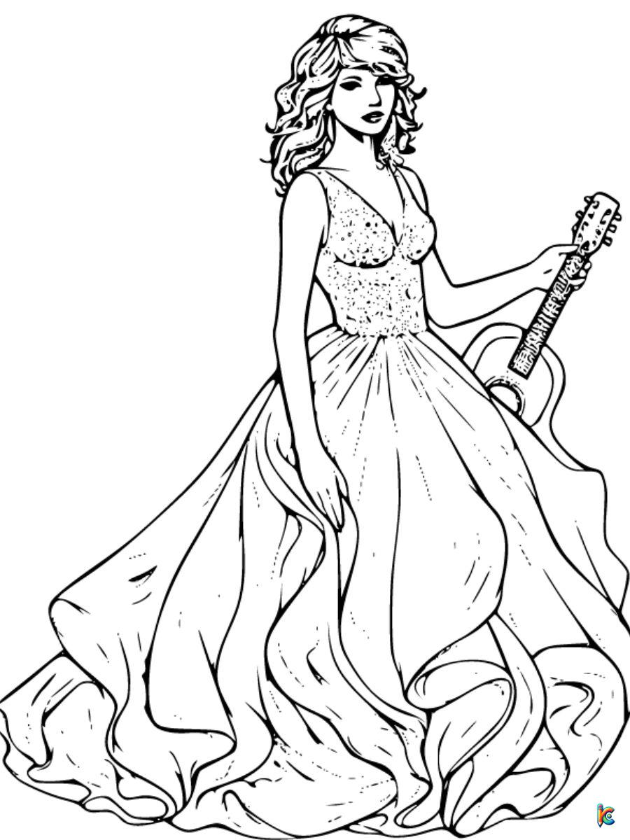 Taylor swift coloring pages â