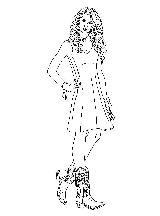 Taylor swift coloring pages