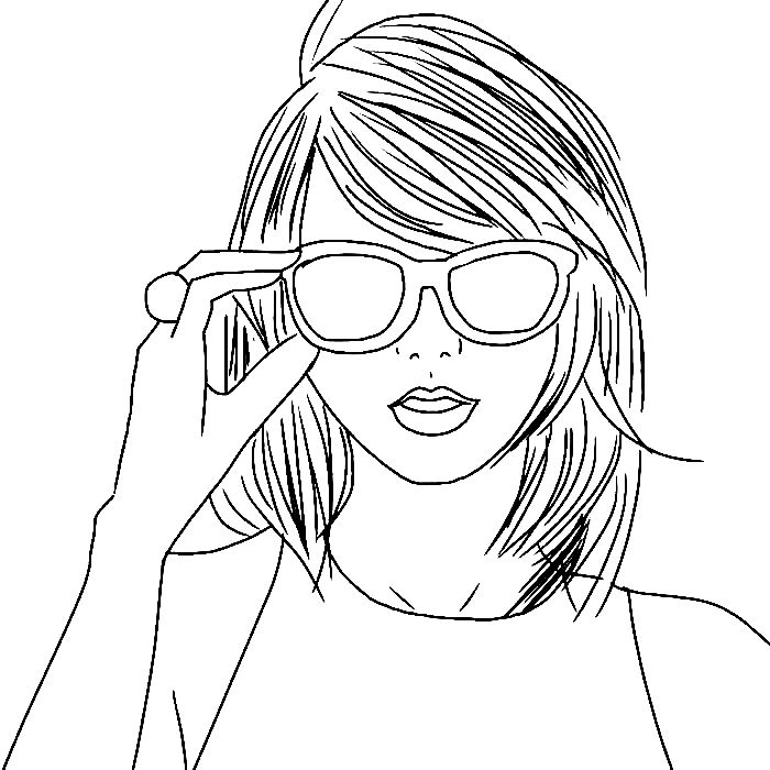 Taylor swift coloring pages