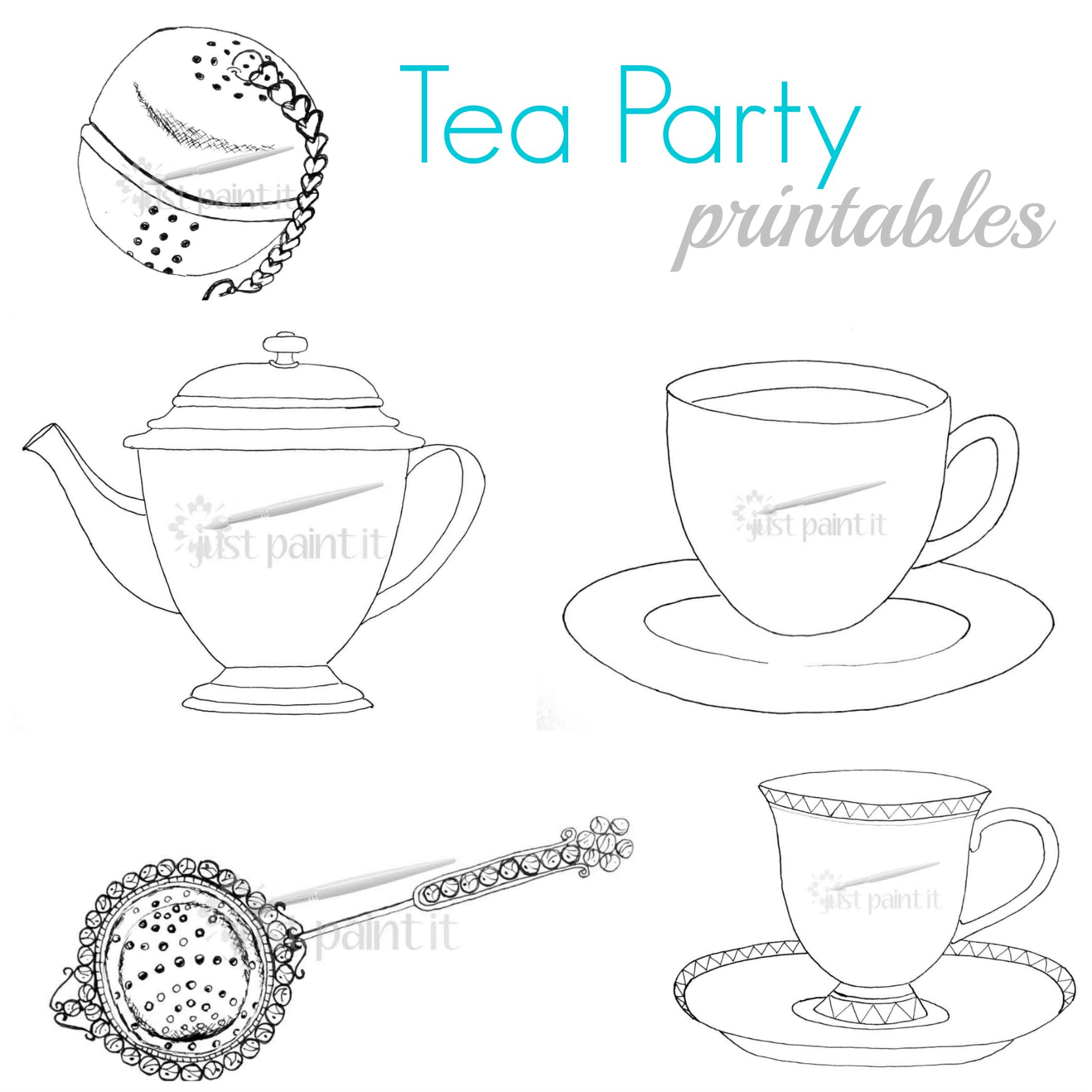 Tea party printables