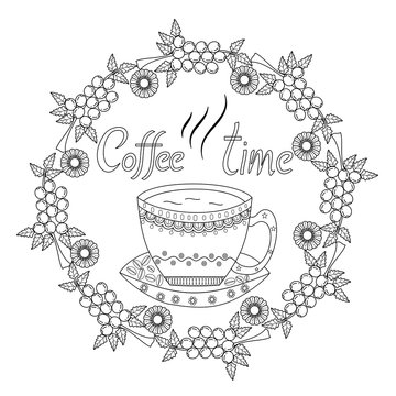 Coffee coloring page images â browse photos vectors and video