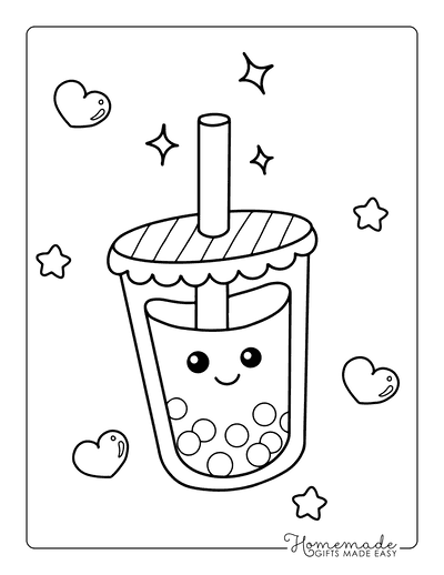 Free cute kawaii coloring pages for kids