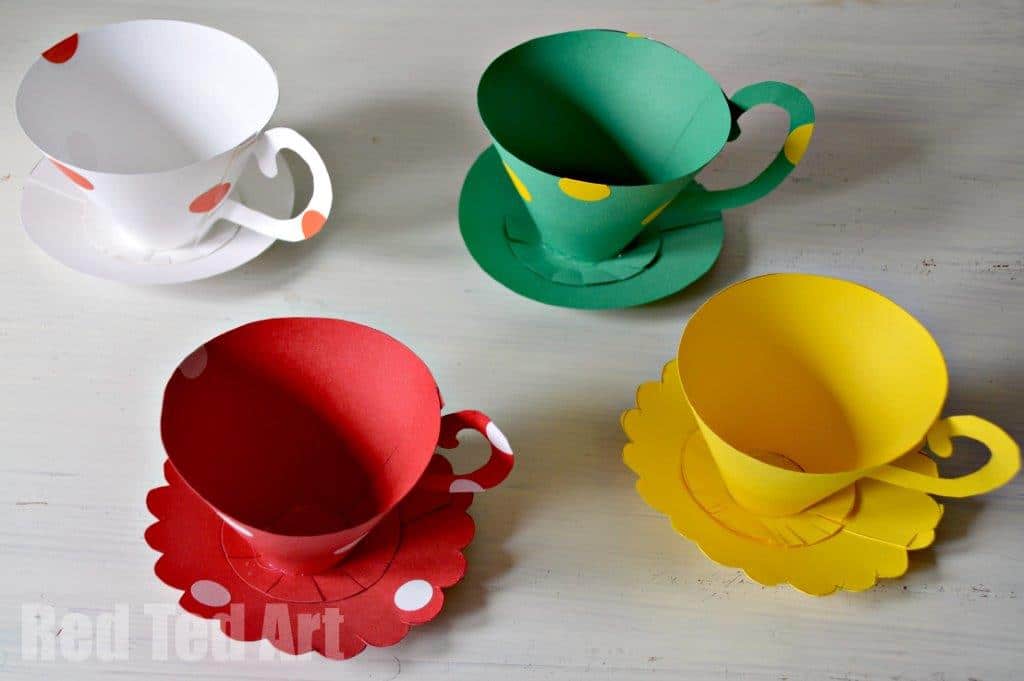 Paper teacup printable tea party games