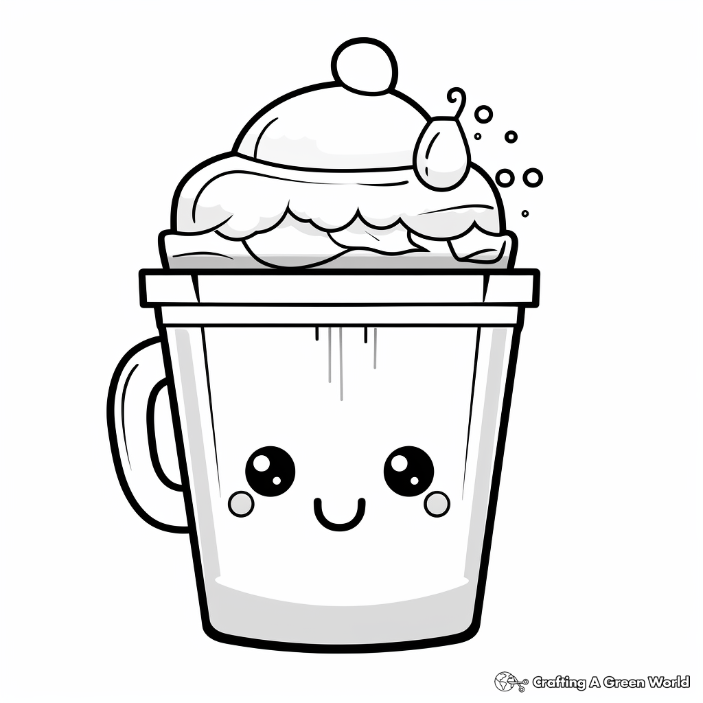 Cute bubble tea coloring pages