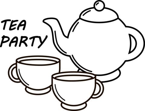 Tea party coloring page free printable coloring pages