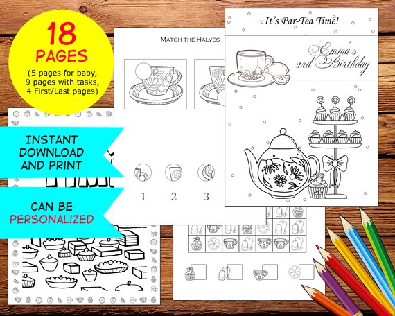 Tea party coloring pages tea party printables tea party games tea party activites printable coloring pages adults tea party digital