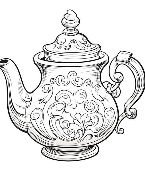 Free printable coffee tea coloring pages list