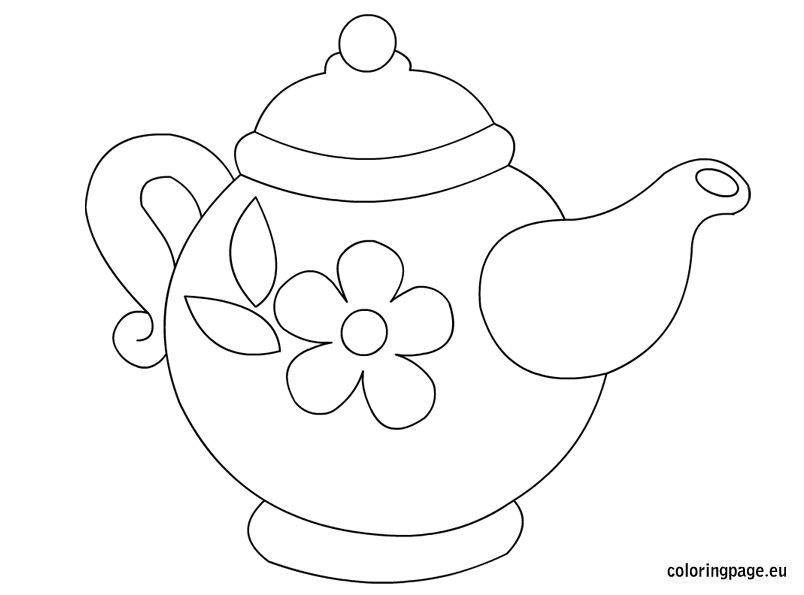 Teapot coloring page printable coloring pages spring coloring pages girls tea party