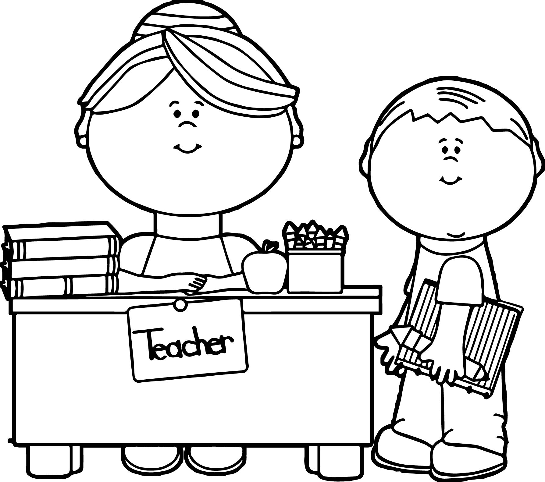 Teacher coloring pages