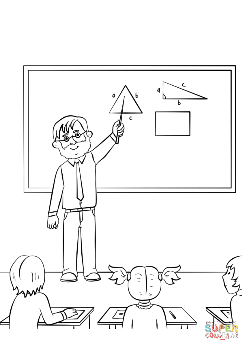 Male teacher coloring page free printable coloring pages