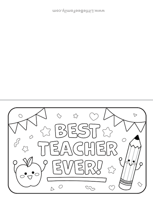 Best teacher ever coloring page