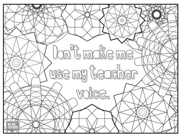 Free adult coloring pages for stressed out teachers