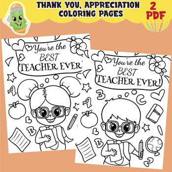 Printable teacher appreciation coloring pages appreciation thank you coloring