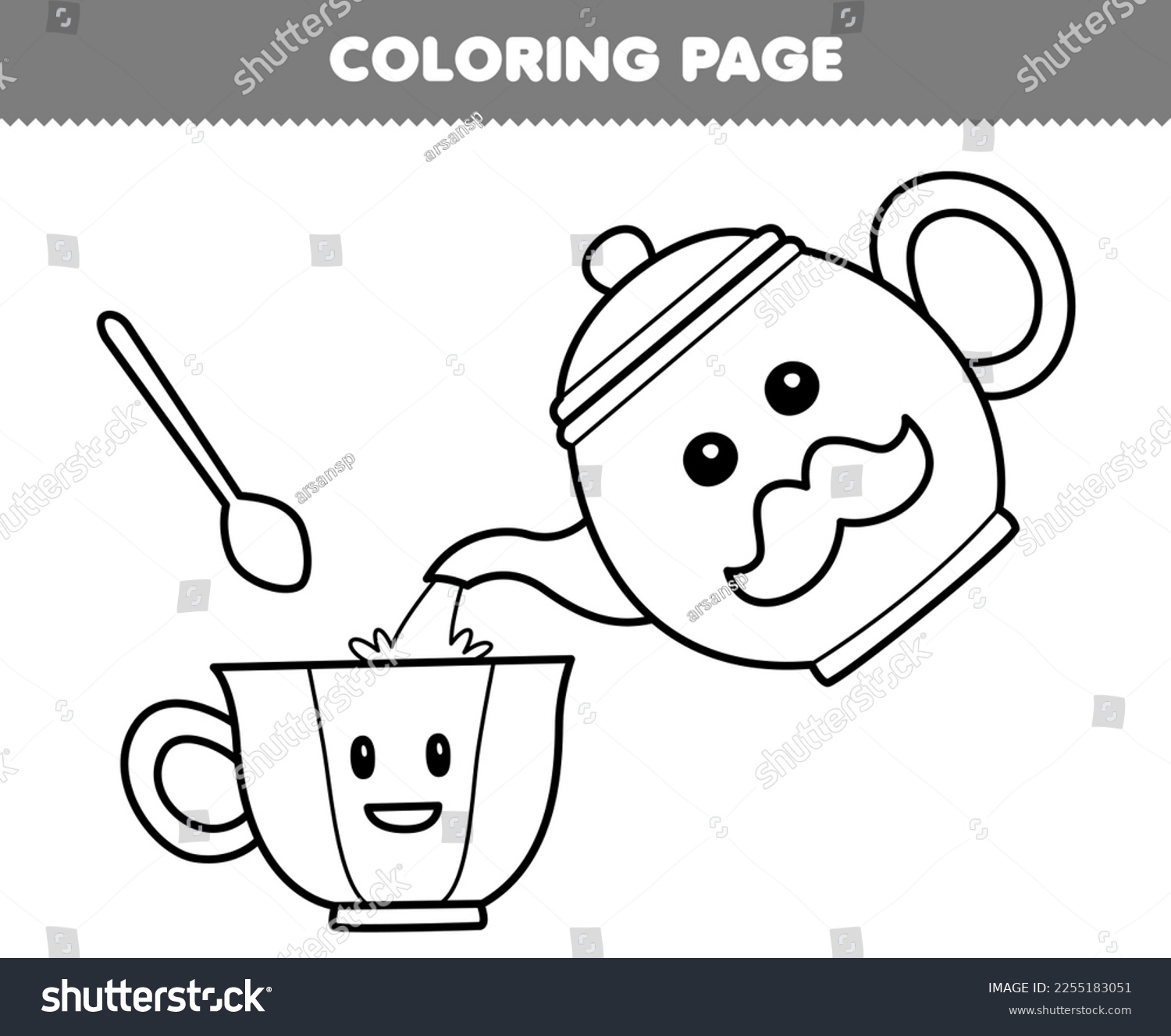 Teapot coloring pages images stock photos d objects vectors