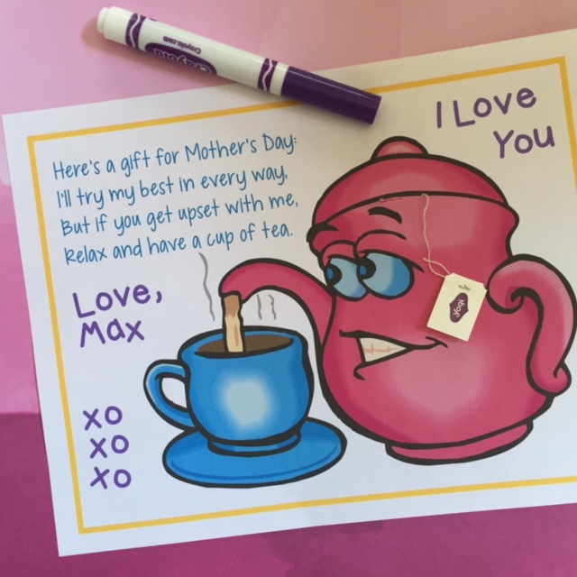 Mothers day teapot card