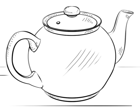 Small teapot coloring page free printable coloring pages