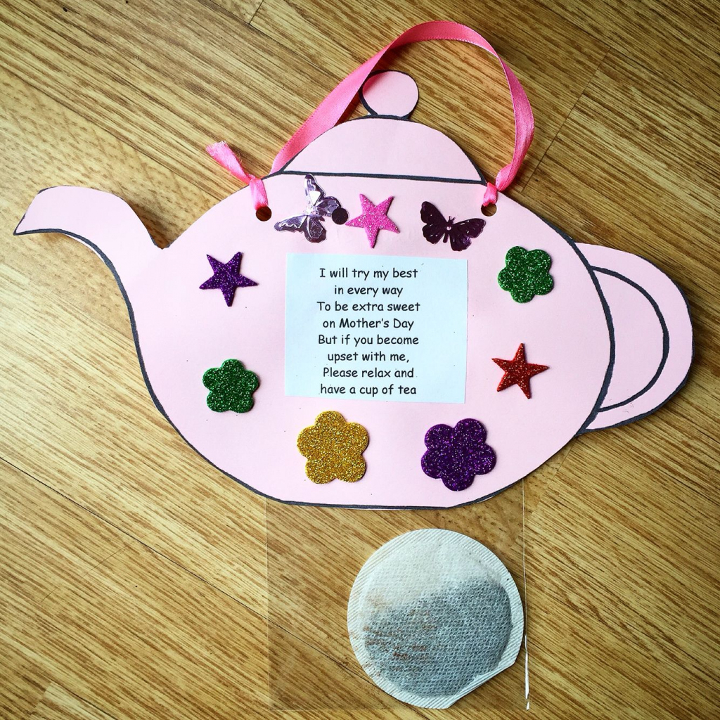 Teapot mother s day card printable template