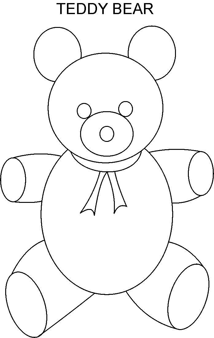 Teddy bear coloring printable page for kids