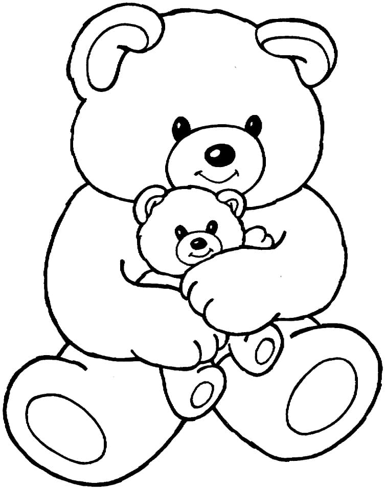 Teddy bear coloring pages printable for free download