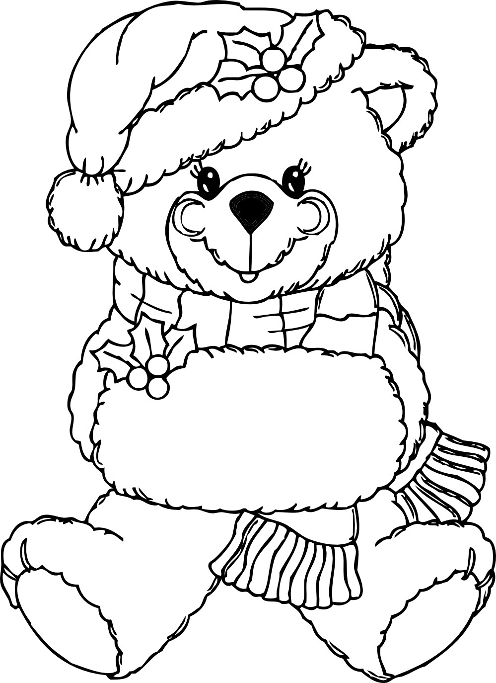 Free printable teddy bear coloring pages for kids