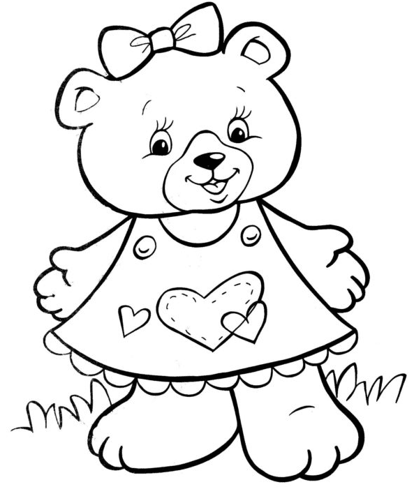 Teddy bear coloring pages printable for free download