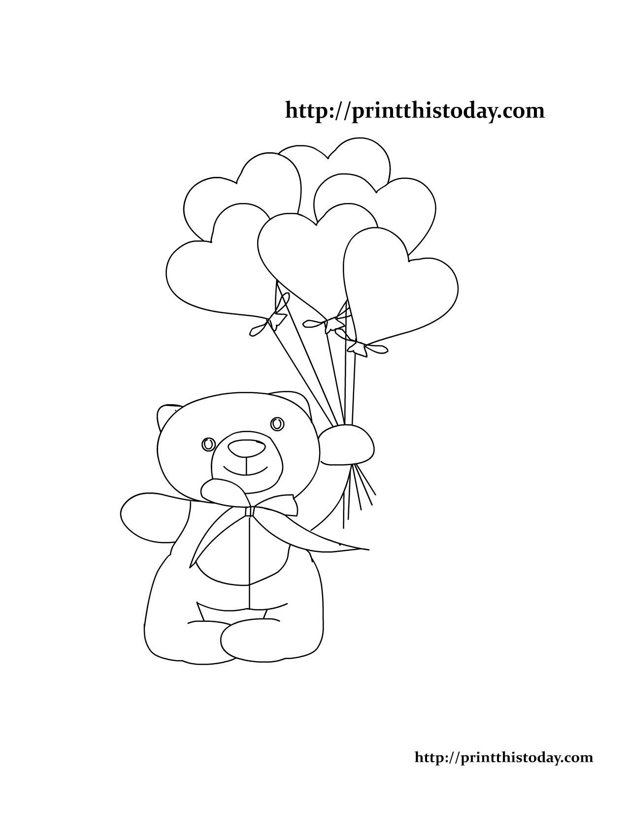 Free printable teddy bear coloring pages