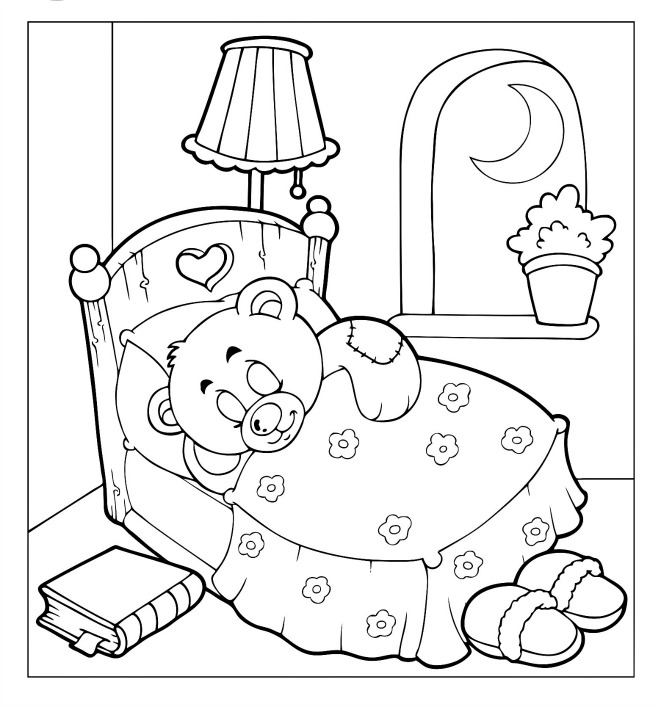 Free printable teddy bear coloring pages for kids