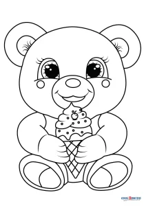 Free printable teddy bear coloring pages for kids