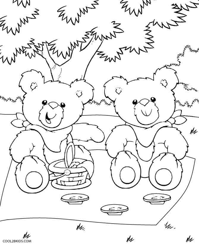 Teddy bear coloring pages bear coloring pages teddy bear picnic birthday