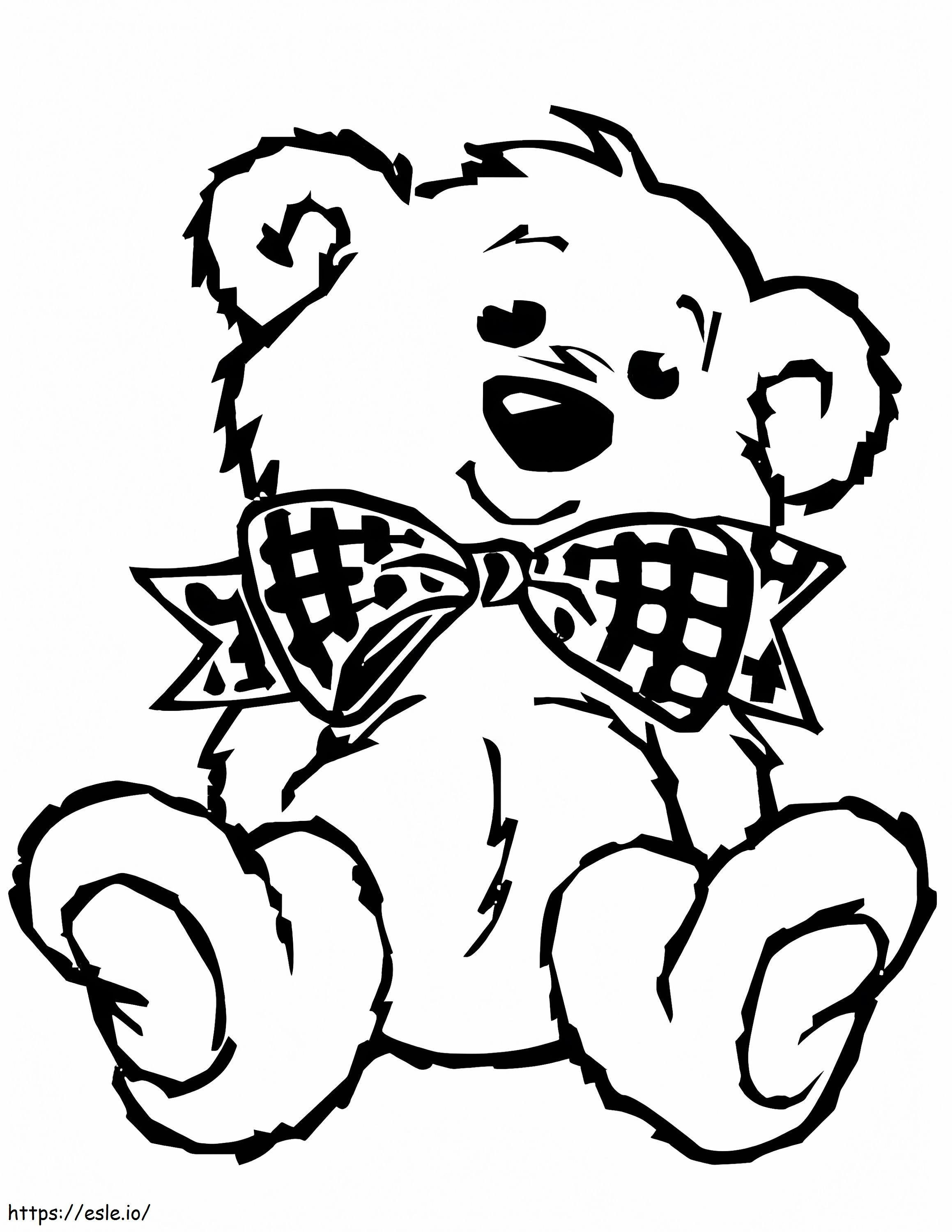 Free printable teddy bear coloring page