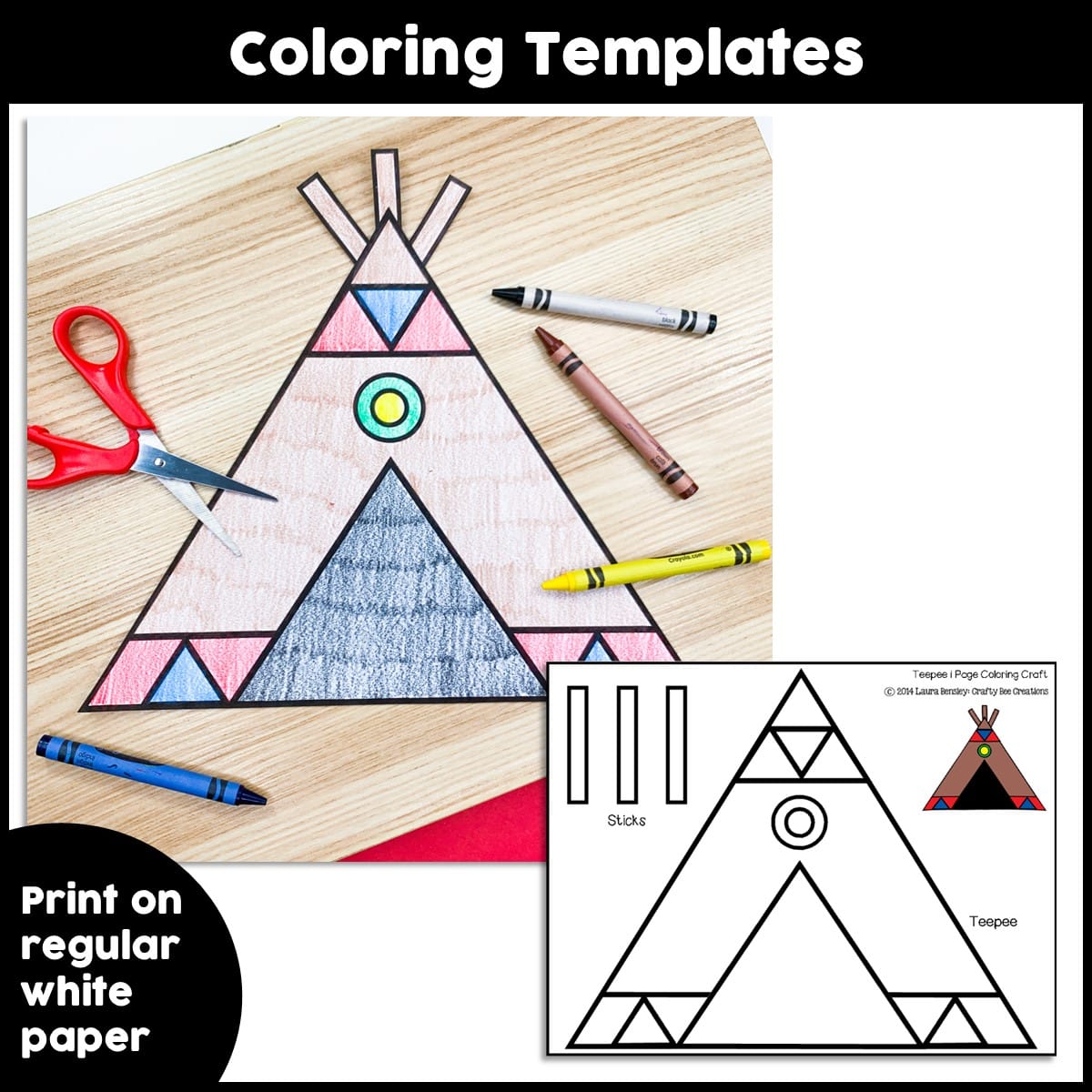 Teepee craft activity